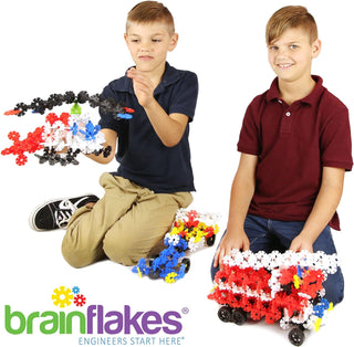 Brain Flakes Viahart Building Toy Set | 500 Piece | Interlocking Disc | STEM Toy | Building and Construction Set | Educational & Learning Toys For Kids, Children | Plastic