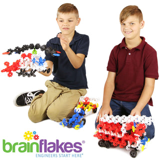 Brain Flakes Viahart Building Toy Set | 500 Piece | Interlocking Disc | STEM Toy | Building and Construction Set | Educational & Learning Toys For Kids, Children | Plastic