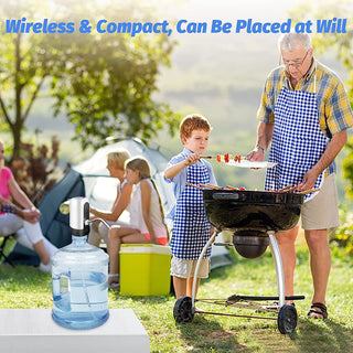 SKY-TOUCH 5 Gallon Water Bottle Pump, USB Charging Portable Electric Water Pump for for for 2-5 Gallon Jugs USB Charging Portable Water Dispenser for Office, Home, Camping, Kitchen and etc,Black