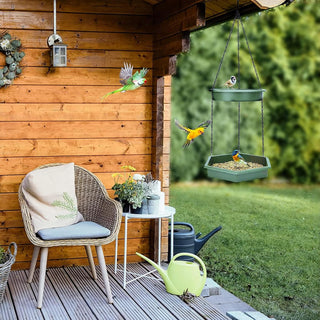 TOYBY Hanging Bird Bath Hanging Bird-Feederm, 2 in 1 Hanging Bird Feeder & Bird Bath for Outside,Bird Feeder Plate Hanging Tray Bird Bath Tray Hanging Bird Water or Bird Seed hanging bird baths