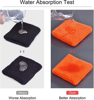 6 Pack Wrist Sweatbands Tennis Wrist Bands Absorbent Sweatbands for Football Basketball Running Athletic Sports and Working Out