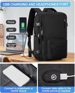 Dorany Extra Large Travel Backpack for Women as Person Item Flight Approved, 40L Carry On Backpack, 17 Inch Laptop Backpack, Waterproof Backpack, Hiking Backpack, School Bag