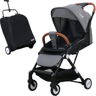 MOON Ritzi Light Weight Travel Cabin Stroller/Pushchair for Baby/Kids/Toddler from 0 Months+ Upto 15 kg, Black/Blue Dots