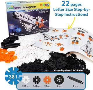 Brain Flakes Viahart Building Toy Set | 500 Piece | Interlocking Disc | STEM Toy | Building and Construction Set | Educational & Learning Toys For Kids, Children | Plastic