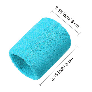 6 Pack Wrist Sweatbands Tennis Wrist Bands Absorbent Sweatbands for Football Basketball Running Athletic Sports and Working Out