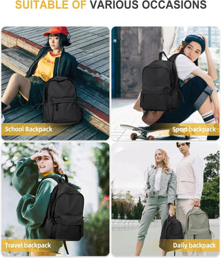 VECAVE Lightweight Casual Laptop Backpack Purse for Women,Travel Backpack with laptop compartment