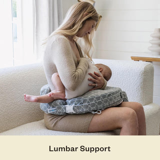 My Brest Friend Deluxe Nursing Pillow for Breastfeeding & Bottle Feeding, Enhanced Posture Support Feeding Pillow, Double Straps & Removable Extra Soft Slipcover, Evening Grey