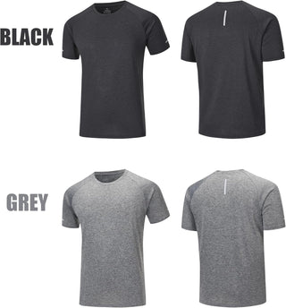 Gaiatiger 3 Pack Men T-Shirt Quick Dry Work Shirts Moisture Wicking Active Athletic Training Short Sleeve Tops
