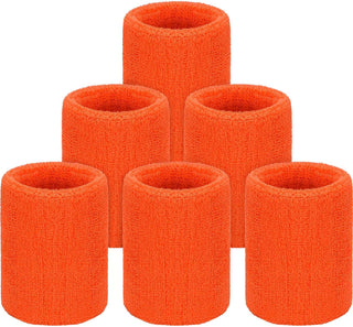 6 Pack Wrist Sweatbands Tennis Wrist Bands Absorbent Sweatbands for Football Basketball Running Athletic Sports and Working Out