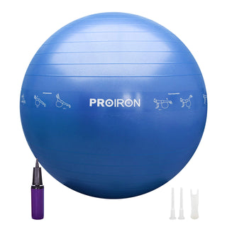 PROIRON Yoga Ball Anti-Burst Exercise Ball Chair with Quick Pump Slip Resistant Gym Ball Supports 500KG Balance Ball for Pilates Yoga Birthing Pregnancy Stability Gym Workout Training