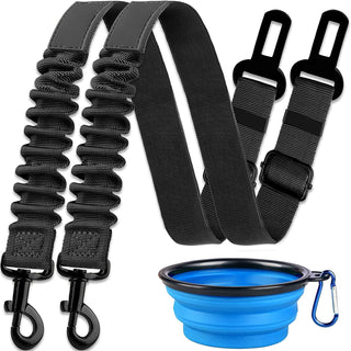 Luncpcihe Dog Seat Belt,2-Piece Set Retractable Dog Car Seatbelts Adjustable Pet Seat Belt for Vehicle Nylon Pet Safety Seat Belts Heavy Duty & Elastic & Durable Car Harness for Dogs
