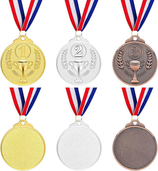 Excefore Award Metal Kids Winner Medals for Kids, Gold Silver and Bronze Medals with Trophy Pattern 1st 2nd 3rd Prizes for Sports Award, Competitions, Party Favors and Decorations(12 Pcs)