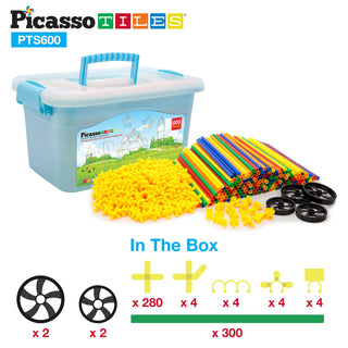 PicassoTiles 120pcs HedgehogTiles Building Block, Stacking Interlock Teeth Construction Sensory Gift STEM Toy for Kids Toddlers Age 3 + PTB120