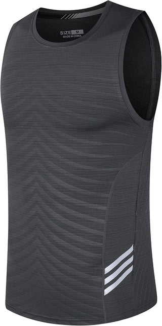 Rldym Men's Sleeveless Sports Undershirt Quick Dry Muscle Tank Tops Base Layer Vests Breathable Sport Clothing for Cycling Running Jogging Gym Vest