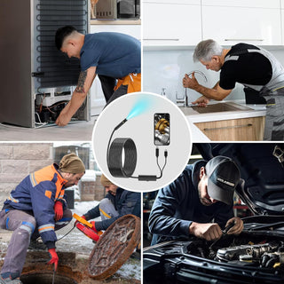 BOGYKIK Endoscope,Inspection Camera with 16.4FT, Endoscope Camera with Light,1920P HD Borescope with 9 LED Lights, inspection camera,Endoscope Semi-Rigid Snake Camera, endoscope 7.9mm IP67 Waterproof