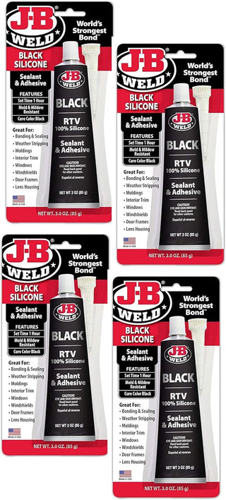 J-B Weld 31319 Black RTV Silicone Sealant and Adhesive - 3 oz.