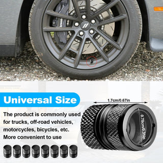 Lonimia 8 Pack Dust Caps for Car Tyres, Car Tire Valve Caps Universal, Corrosion Resistant, Universal Stem Covers