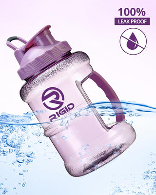 RIGID FITNESS Gym Bottle BPA-Free 2.5L - Hydration Jug - Leak-Proof Sport Water Bottle, Odorless & Transparent - Ideal Jug for Gym, Fitness and Outdoor Activities - Safe & No Smell