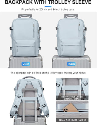 Dorany Extra Large Travel Backpack for Women as Person Item Flight Approved, 40L Carry On Backpack, 17 Inch Laptop Backpack, Waterproof Backpack, Hiking Backpack, School Bag