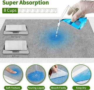 Mumoo Bear Pet Training Pads Super Absorbent Puppy Pads Anti Slip Toilet Pee Mat, Leak Proof & Quick Dry Pet Pads for Dogs Cats Rabbits Pets (40 PACK-60 * 60CM)