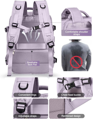 Dorany Extra Large Travel Backpack for Women as Person Item Flight Approved, 40L Carry On Backpack, 17 Inch Laptop Backpack, Waterproof Backpack, Hiking Backpack, School Bag