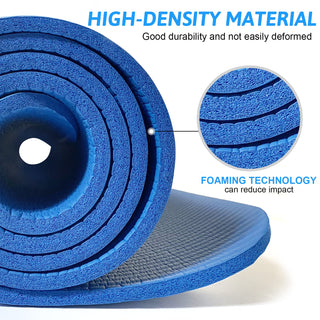 SKY-TOUCH Yoga Mat Non Slip, Yoga Mat with Strap Included 10mm Thick Exercise Mat Ideal for HiiT, Pilates, Yoga and Many Other Home Workouts