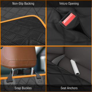 LIMOS Car Back-Seat Protector Cover for Dog Cat Pets Waterproof Scratchproof Nonslip Hammock, Against Dirt and Pet Fur Durable Pets Seat Covers for All Cars