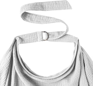 Konssy Muslin Nursing Cover for Baby Breastfeeding, Breathable 100% Cotton Breastfeeding Cover with Rigid Hoop for Mother Nursing Apron, Multi-use Carseat, Brown (BRJ05)