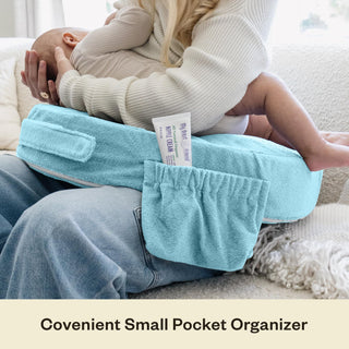 My Brest Friend Deluxe Nursing Pillow for Breastfeeding & Bottle Feeding, Enhanced Posture Support Feeding Pillow, Double Straps & Removable Extra Soft Slipcover, Evening Grey