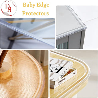 DEAL HUNT Child Proof Edge and Corner Protector Kit -Soft Silicone Bumper Strip with 4 Round & 4 L-Shaped Corner Guards - Baby Safety Corner Guards for Table Protection