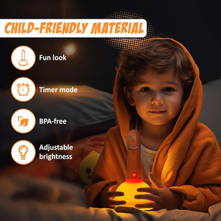 OkiyiD Duck Night Light, Cute Duck Gifts for Girl, Duck Lamp Gifts Dorm Decor Lamp for Nursery, ABS+SIL, Touch Control, Portable and Rechargeable Dimmable, Birthday Gifts for Boys Girls (DoDo Duck)