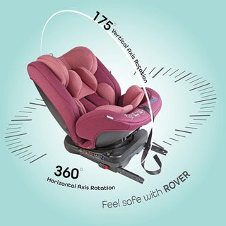 MOON Rover Car Seat – Baby Travel Gear Group 0-1-2-3 360 Degree Carrier w/Isofix 0-12yr Safety Products Rear & Forward Convertible Accessories - Grey