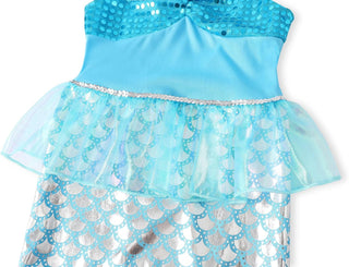 WonderBabe Little Girl Mermaid Princess Dresses Ariel Costume for Grils Birthday Party Halloween Cosplay Outfit with Accessories