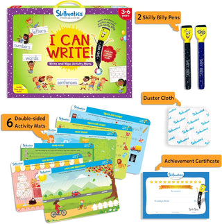 Skillmatics Educational Toy - I Can Write, Perfect Preschool & Kindergarten Learning Activity for Kids, Toddlers, Supplies for School/Classroom, Gifts for Girls & Boys Ages 3, 4, 5, 6