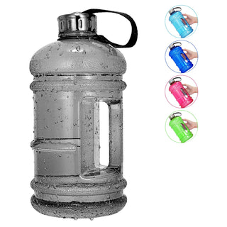 Vaupan Half Gallon Big Water Bottle, 2.2L/73 OZ Large Leak Proof Sports Jug with Handle, Huge BPA Free PETG Plastic Wide Mouth Drinking Container Flask for Fitness Gym Biking Travel Outdoor Water Jug