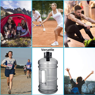 Vaupan Half Gallon Big Water Bottle, 2.2L/73 OZ Large Leak Proof Sports Jug with Handle, Huge BPA Free PETG Plastic Wide Mouth Drinking Container Flask for Fitness Gym Biking Travel Outdoor Water Jug