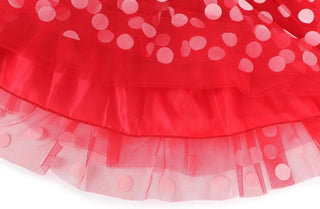 WonderBabe Girl Costume Polka Dots Tulle Tutu Dresses Princess Fancy Dress Up Halloween Birthday Party Dress with Ears Headband