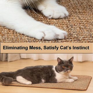 Cat Scratcher Mat, 23.6 X 15.7 Inch Natural Sisal Cat Scratch Mats, Horizontal Cat Floor Scratching Pad Rug, Protect Carpets and Sofas
