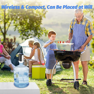 SKY-TOUCH 5 Gallon Water Bottle Pump, USB Charging Portable Electric Water Pump for for for 2-5 Gallon Jugs USB Charging Portable Water Dispenser for Office, Home, Camping, Kitchen and etc,Black