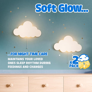 Cloud Light - Floating Cloud Wall Lamp For Nursery | Cute Floating Cloud Lamp For Kids Bedroom | Battery-operated Hanging Cloud Night Lights | Cloud Lights For Bedroom | Cloud Lamp For Baby Nursery