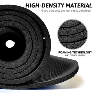 SKY-TOUCH Yoga Mat Non Slip, Yoga Mat with Strap Included 10mm Thick Exercise Mat Ideal for HiiT, Pilates, Yoga and Many Other Home Workouts