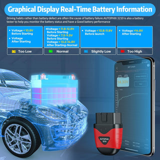AUTOPHIX 3210 Bluetooth OBD2 Scanner Enhanced Universal Car Code Readers & Scan Tools Diagnostic Scanner with Performance Test Battery Test Check Engine Light Exclusive APP for iPhone, iPad & Android