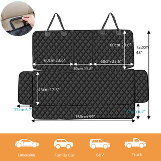 GSODC Dog Car Seat Cover for Back Seat Cover for Kids（1 Pack） with Dog Seat Belt Non Stick Fur Car Seat Protector for Dogs Nonslip Water Proof Durable Dog Car Seat Cover for Truck SUV 1, Black