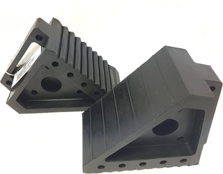 Maxxhaul 70472 Solid Rubber Heavy Duty Black Wheel Chock 2-Pack, 8" X 4" X 6"