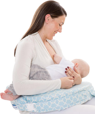 My Brest Friend Deluxe Nursing Pillow for Breastfeeding & Bottle Feeding, Enhanced Posture Support Feeding Pillow, Double Straps & Removable Extra Soft Slipcover, Evening Grey