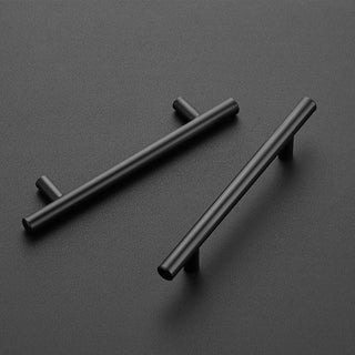 Home Expert 10 Pack 7.38'' Matte Black Cabinet Pulls Stainless Steel Cabinet Handles 7-3/8 inch Length Matte Black Drawer Pulls 5 inch Hole Center Kitchen Drawer Pulls