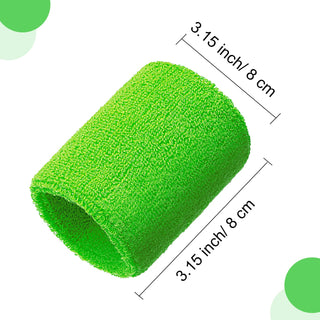 6 Pack Wrist Sweatbands Tennis Wrist Bands Absorbent Sweatbands for Football Basketball Running Athletic Sports and Working Out