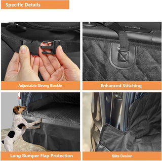 GSODC Dog Car Seat Cover for Back Seat Cover for Kids（1 Pack） with Dog Seat Belt Non Stick Fur Car Seat Protector for Dogs Nonslip Water Proof Durable Dog Car Seat Cover for Truck SUV 1, Black