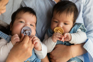 Bibs Pacifier Size 1 - Baby 0-6M (2pcs) - Ivory/Blush