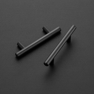 Home Expert 10 Pack 7.38'' Matte Black Cabinet Pulls Stainless Steel Cabinet Handles 7-3/8 inch Length Matte Black Drawer Pulls 5 inch Hole Center Kitchen Drawer Pulls